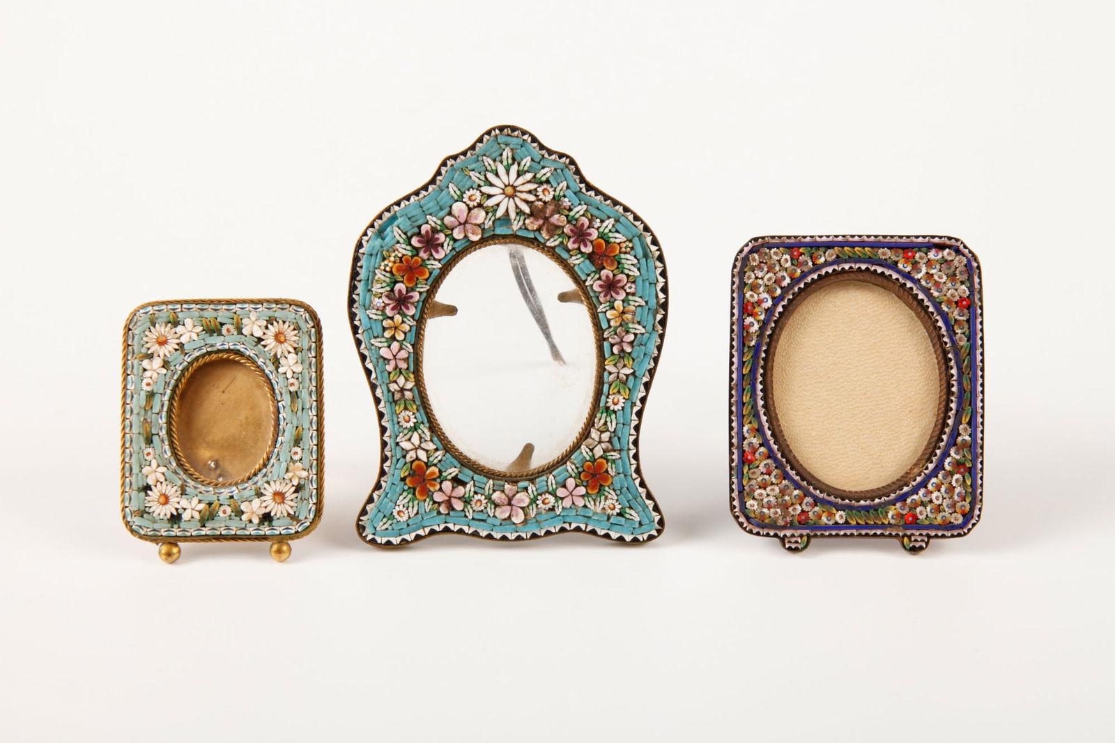(3) SMALL MICRO MOSAIC TABLE TOP PICTURE FRAMES (1 of 10)