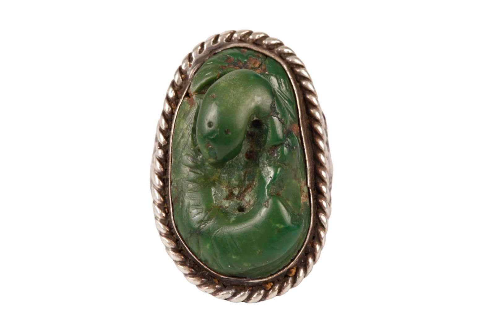 NAVAJO CRAFTED SILVER RING SET with VARISCITE (1 of 9)