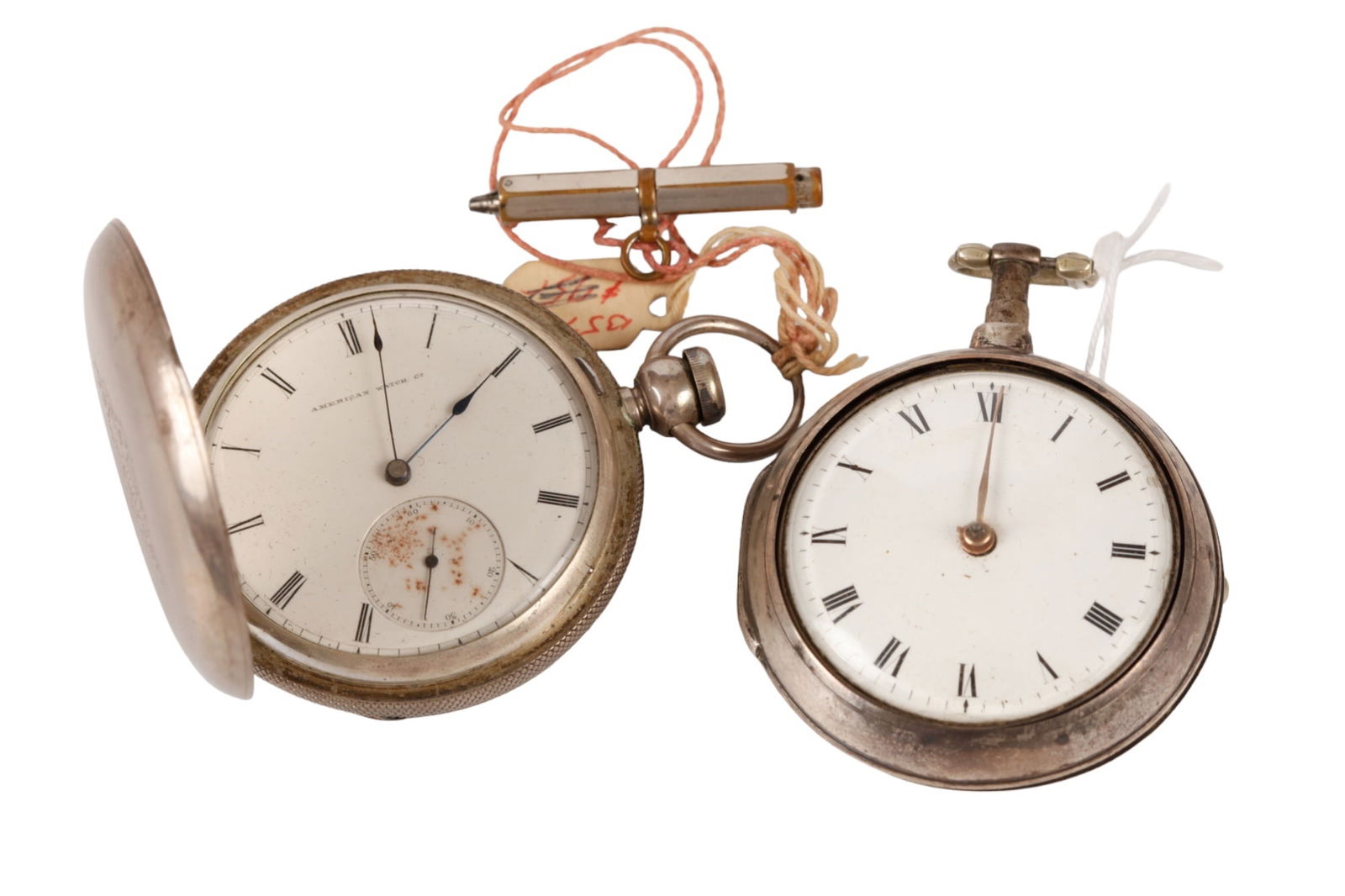 AMERICAN WATCH CO & WISHART COIN SILVER WATCHES (1 of 11)