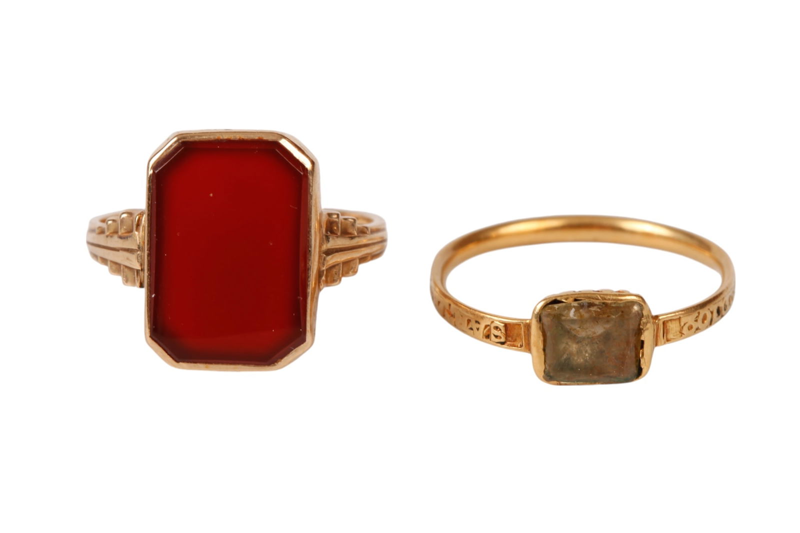 10 &14k GOLD RINGS set with SEMIPRECIOUS STONES (1 of 9)