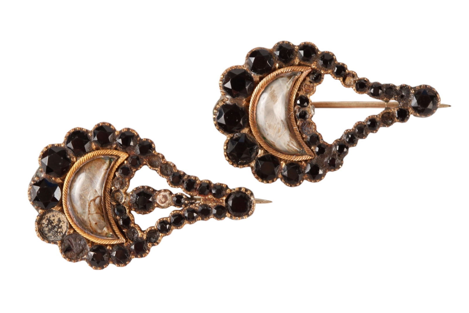 (2) 14k GOLD VICTORIAN MOURNING PINS (1 of 11)