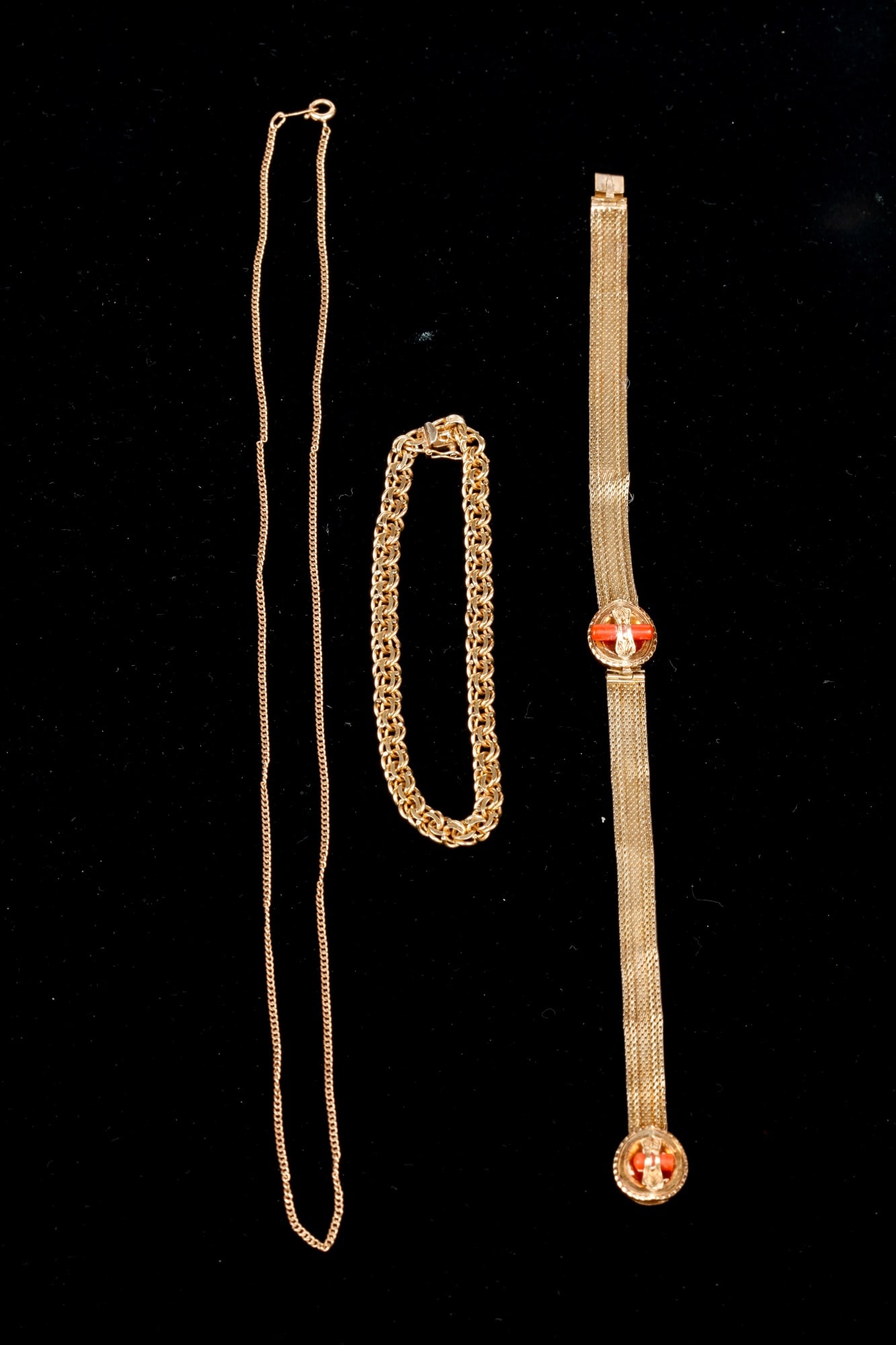 (2) 14k GOLD BRACELETS and a NECKLACE (1 of 10)
