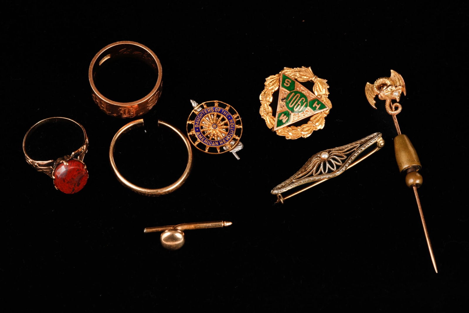 GROUPING of 14k GOLD JEWELRY (1 of 14)