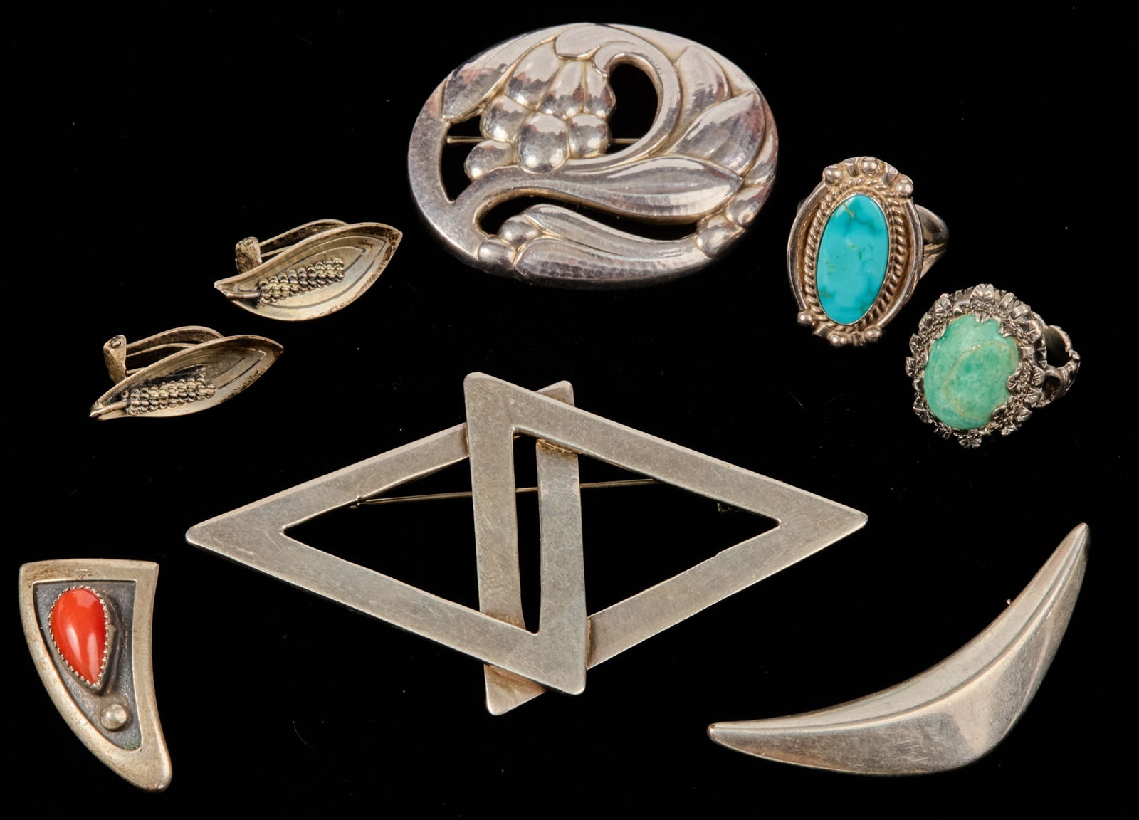 GEORG JENSEN, DENMARK & MEXICO STERLING SILVER (1 of 8)