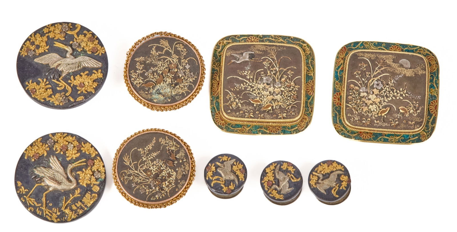 EARLY JAPANESE SAKUDO JEWELRY circa 1875-1880 (1 of 8)