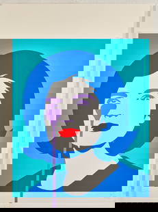 CHARLES UZZLE-EDWARDS (b.1968): Pure Evil / J.F.K.'s Nightmare-The First Lady in Blue Silkscreen 31 x 27 inches Artist Background: Uzzell-Edwards has exhibited globally. In the early 1990s he was one of thedesigners for Anarchic Adj