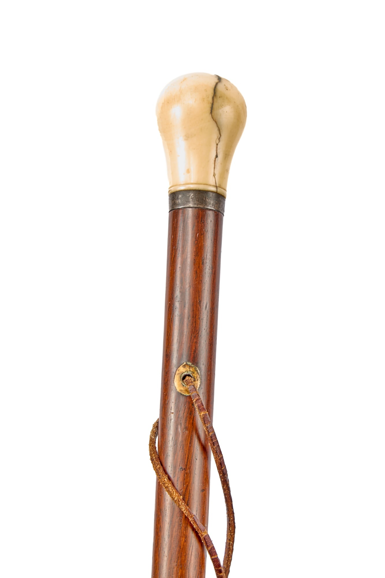 WALKING STICK with CARVED HANDLE set with RUBY (1 of 6)