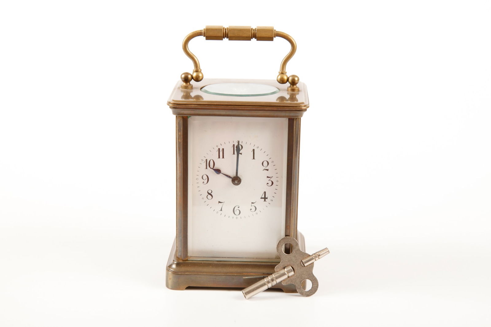 FRENCH BRASS CARRIAGE CLOCK with GONG (1 of 12)
