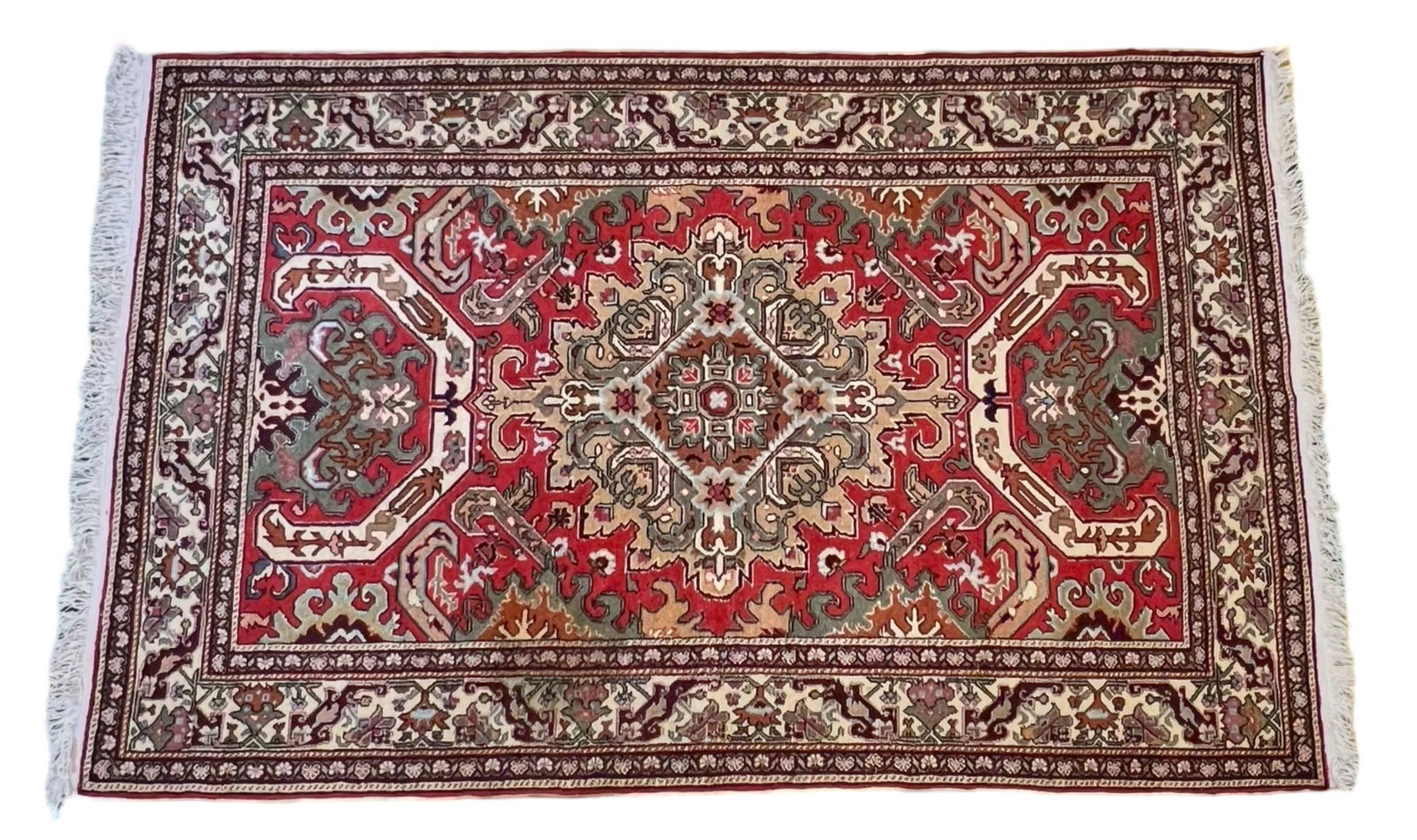 HANDMADE VINTAGE MID CENTURY PERSIAN AREA CARPET (1 of 9)
