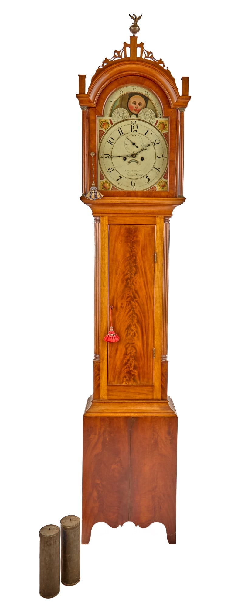 FEDERAL PERIOD TALL CASE  CLOCK by JAMES PERRIGO (1 of 18)