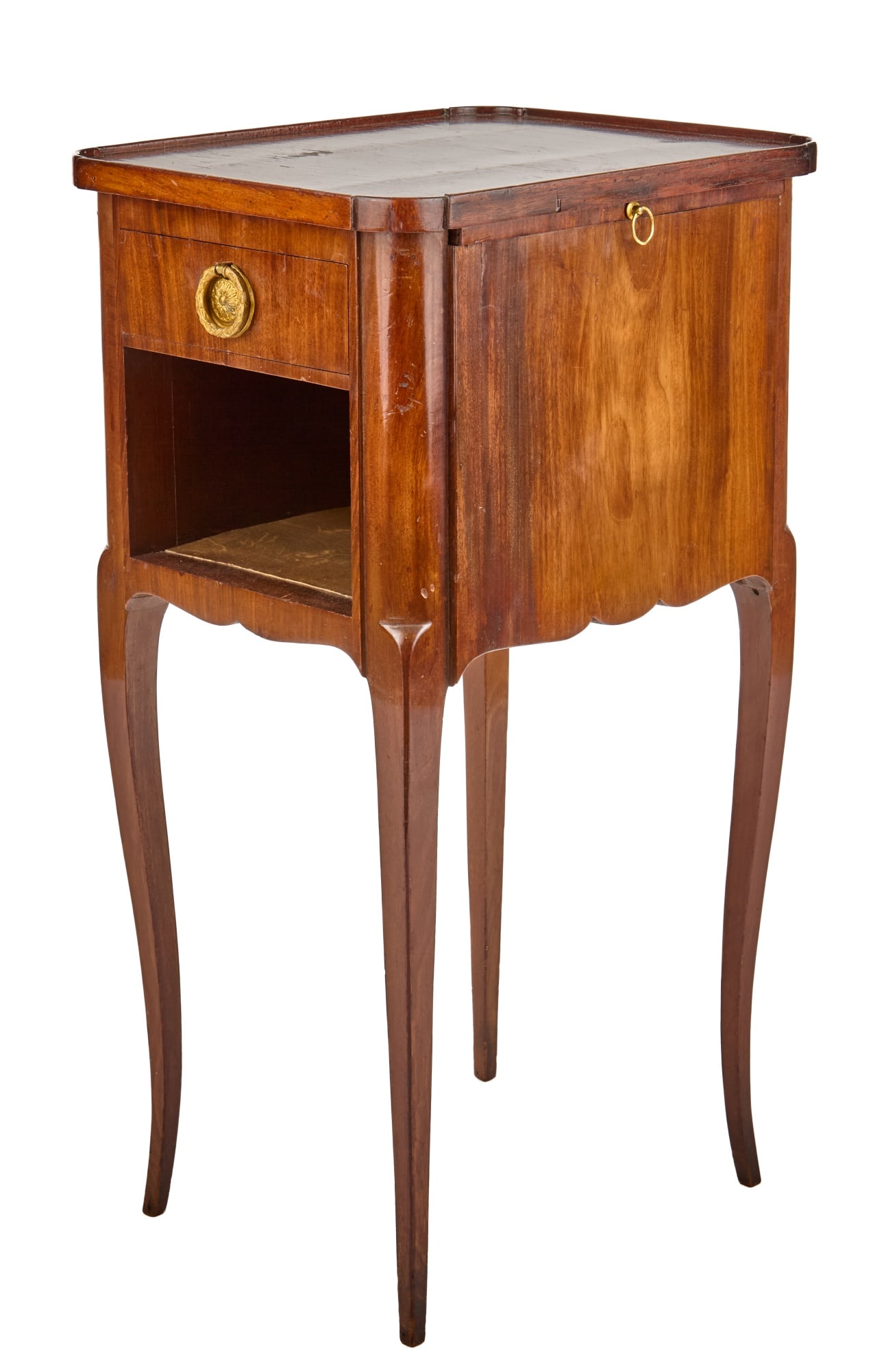 (1) DRAWER FRENCH MAHOGANY STAND (1 of 9)