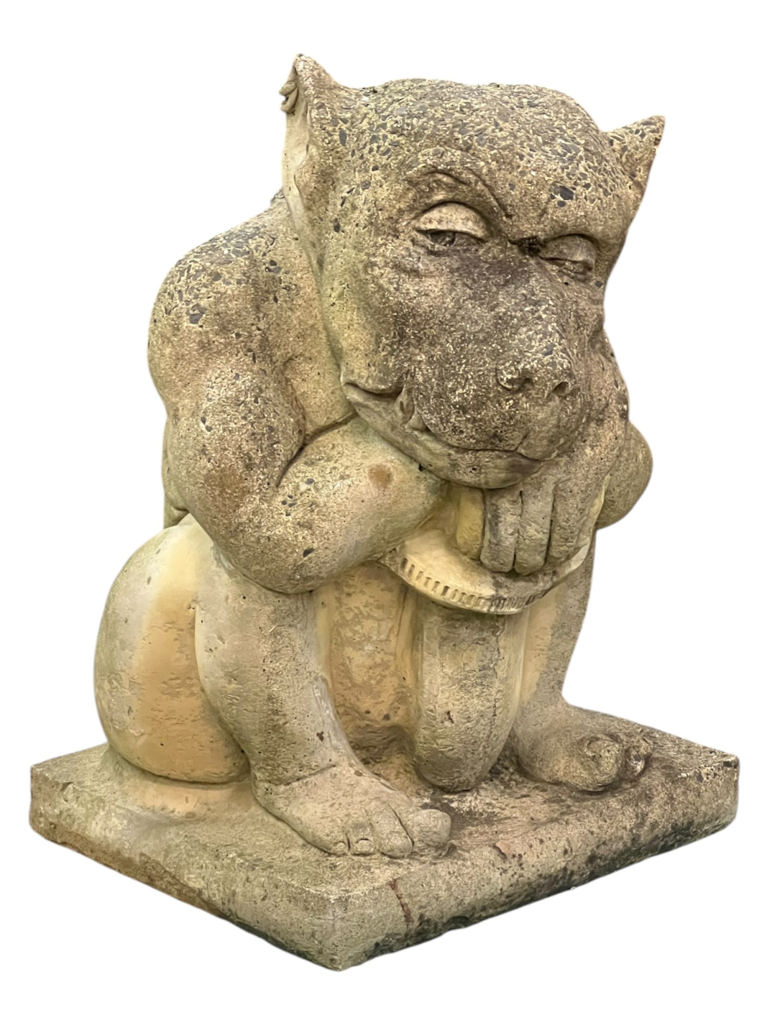 CAST STONE GARDEN GARGOYLE (1 of 9)