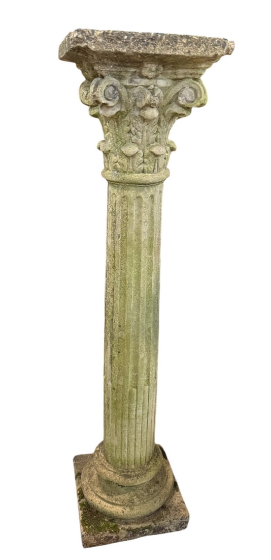 OLD CAST STONE PEDESTAL (1 of 1)
