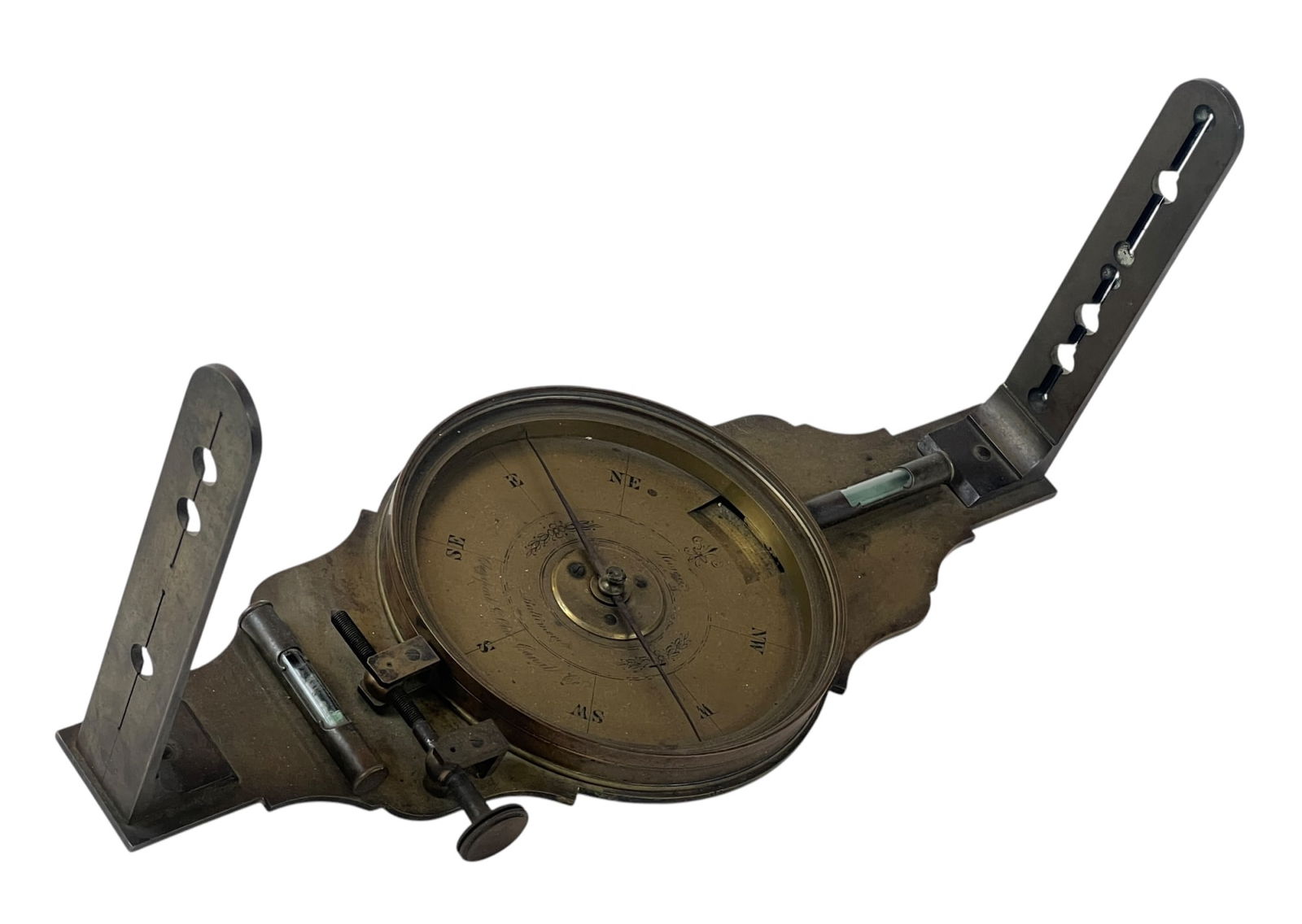 (19th c) HAGGER of BALTIMORE SURVEYOR'S COMPASS (1 of 9)