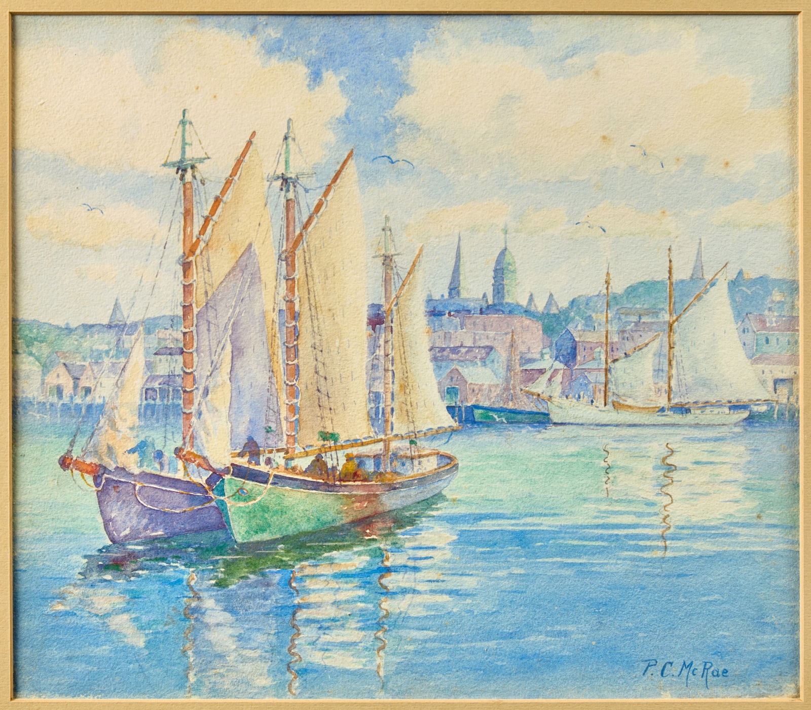 CAPE ANNE SCHOOL (20th c) VIEW of GLOUCESTER (1 of 8)