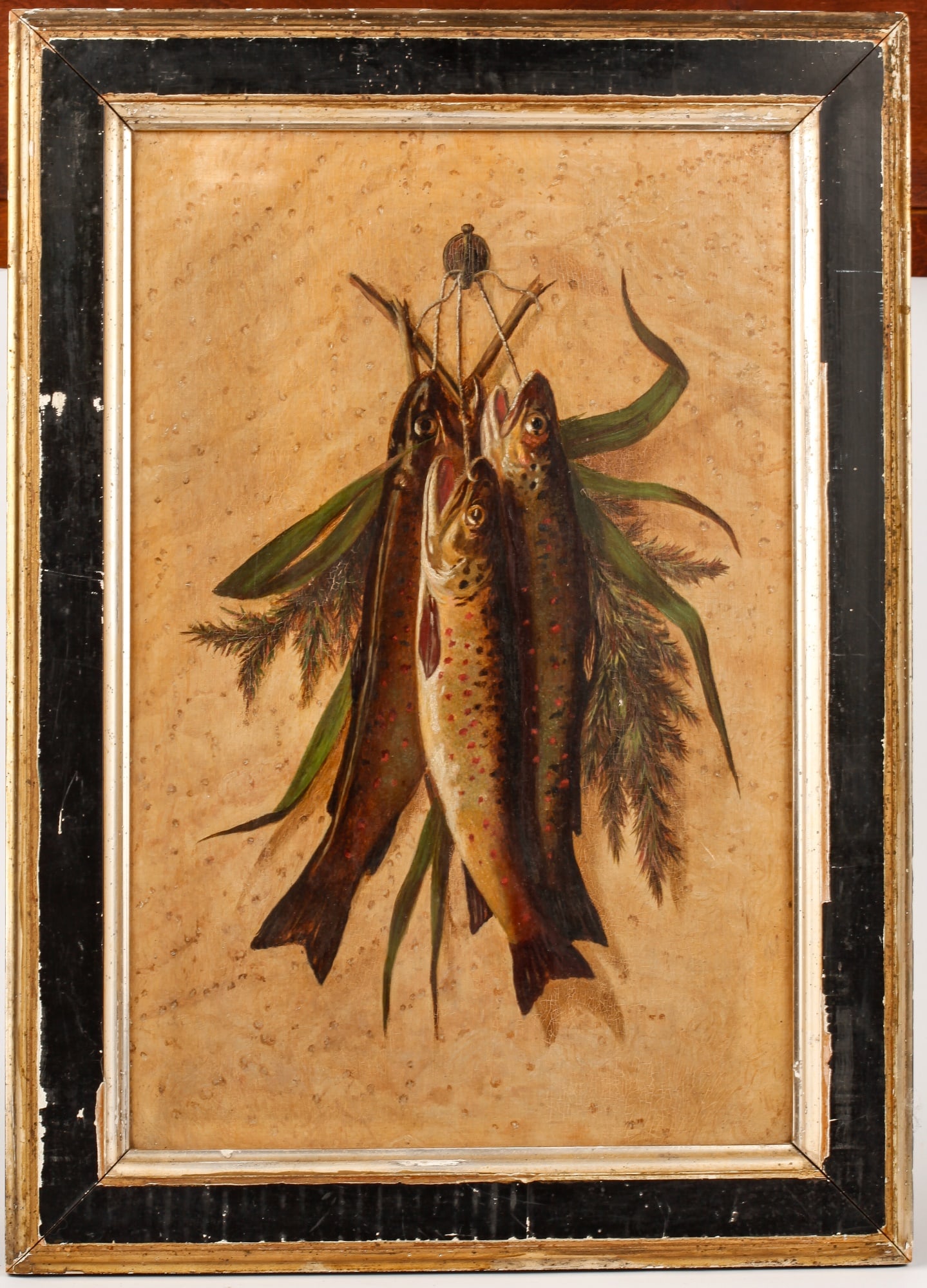 (19th c) STILL LIFE with TROUT (1 of 8)