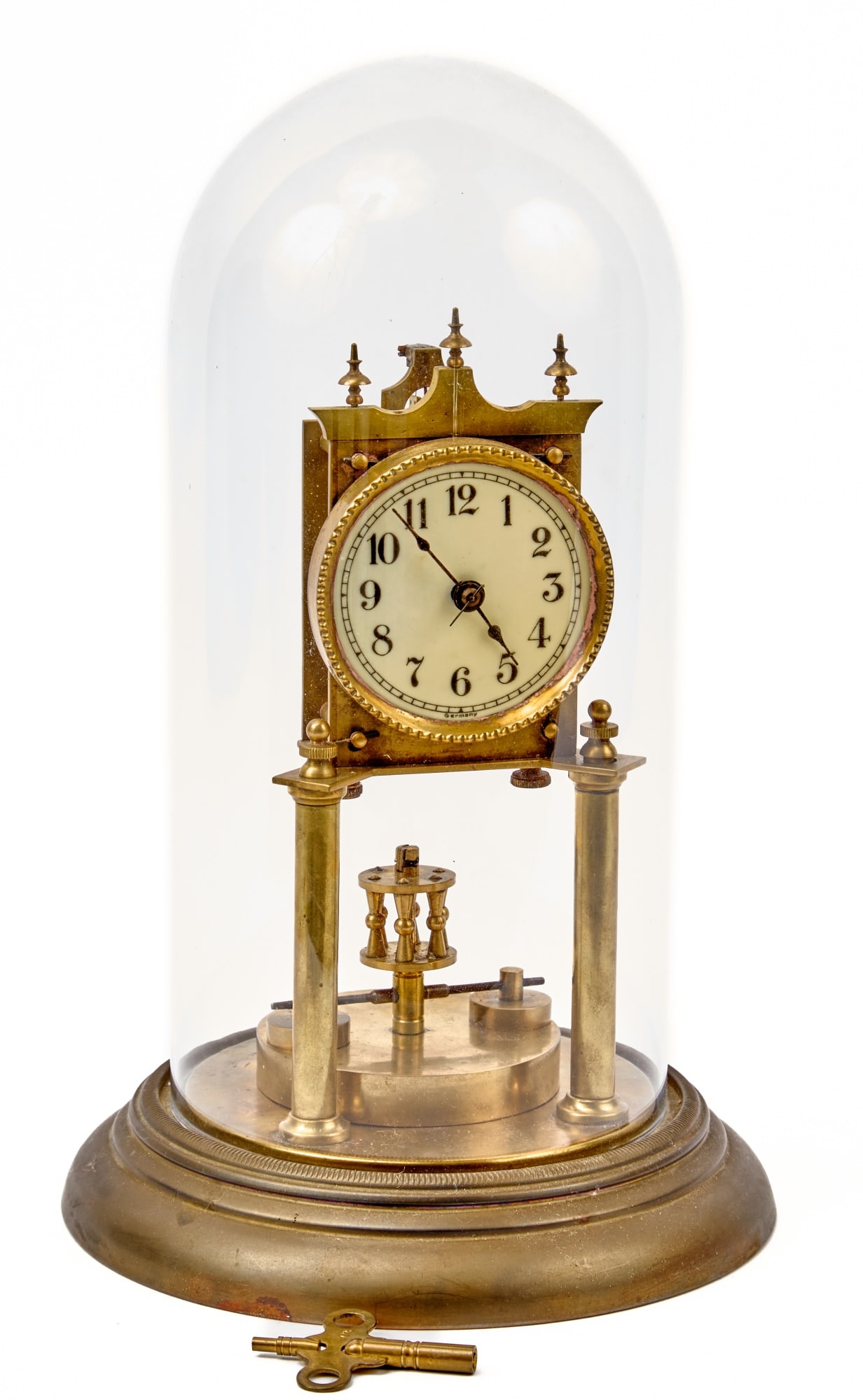 GUSTAV BECKER (400) DAY CLOCK with DISK PENDULUM (1 of 8)