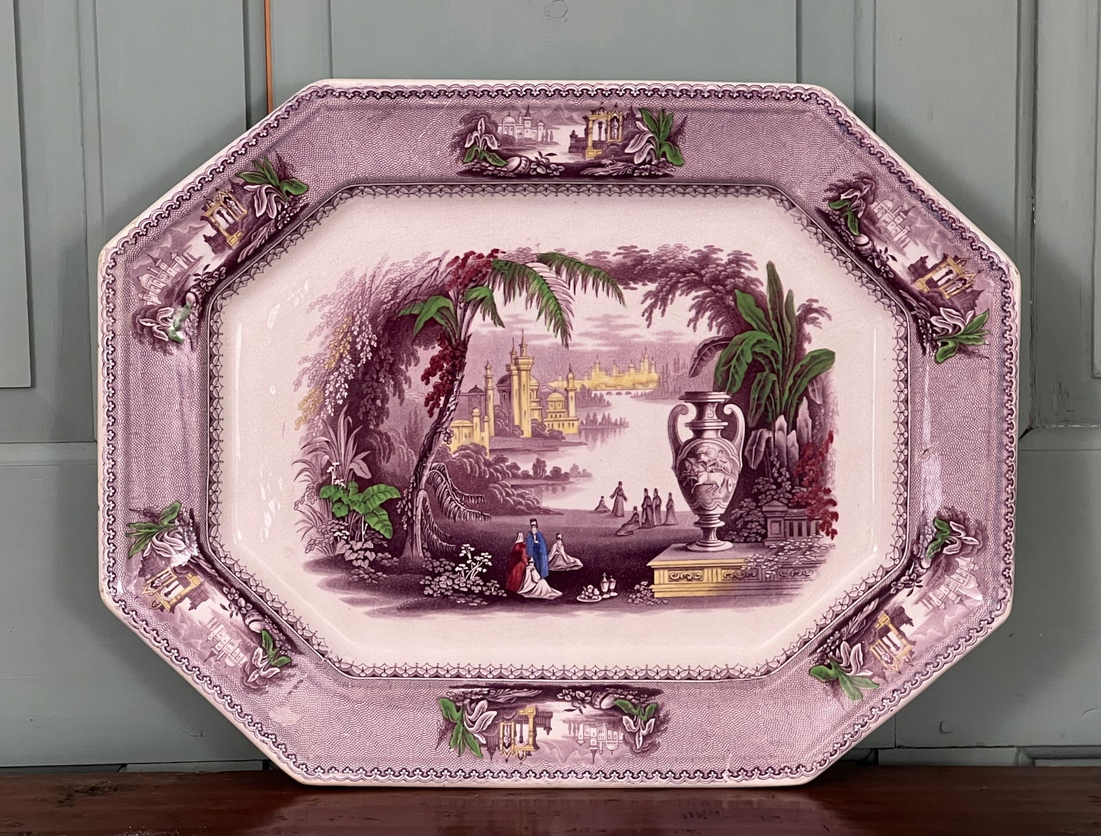 C & WKH AILANTHUS TRANSFERWARE PLATTER (1 of 7)