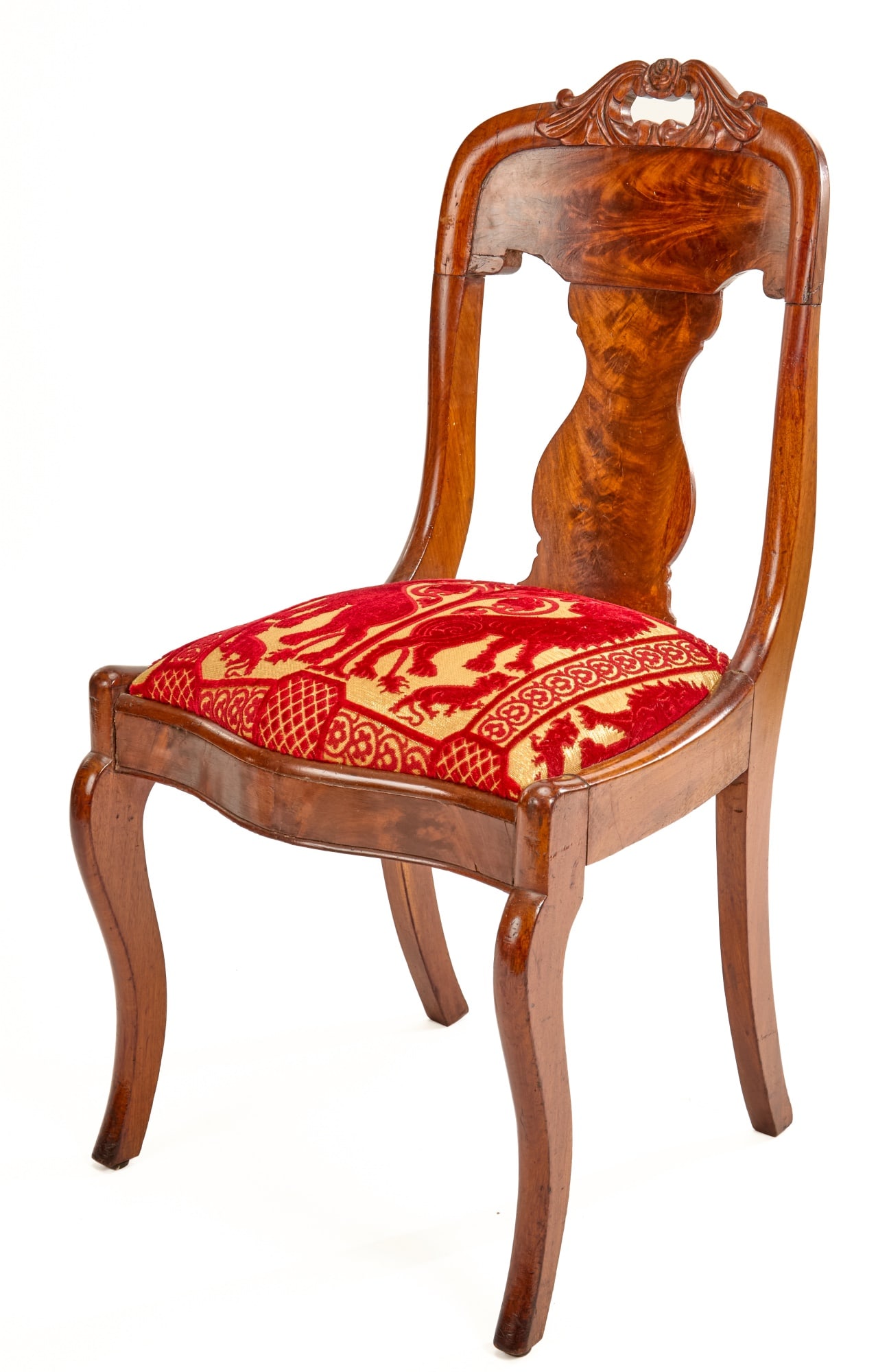 EMPIRE FLAME MAHOGANY SIDE CHAIR (1 of 8)
