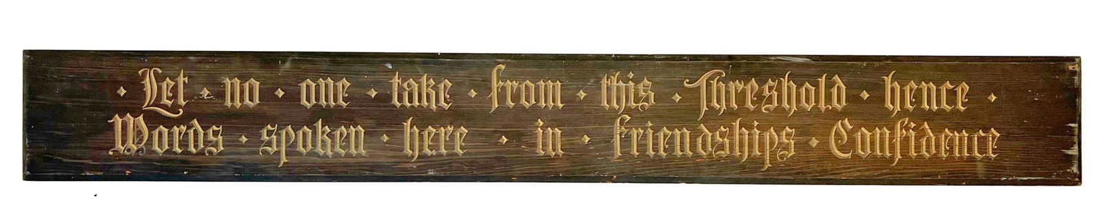 VINTAGE PAINTED SIGN with VIRTUOUS MOTTO (1 of 6)