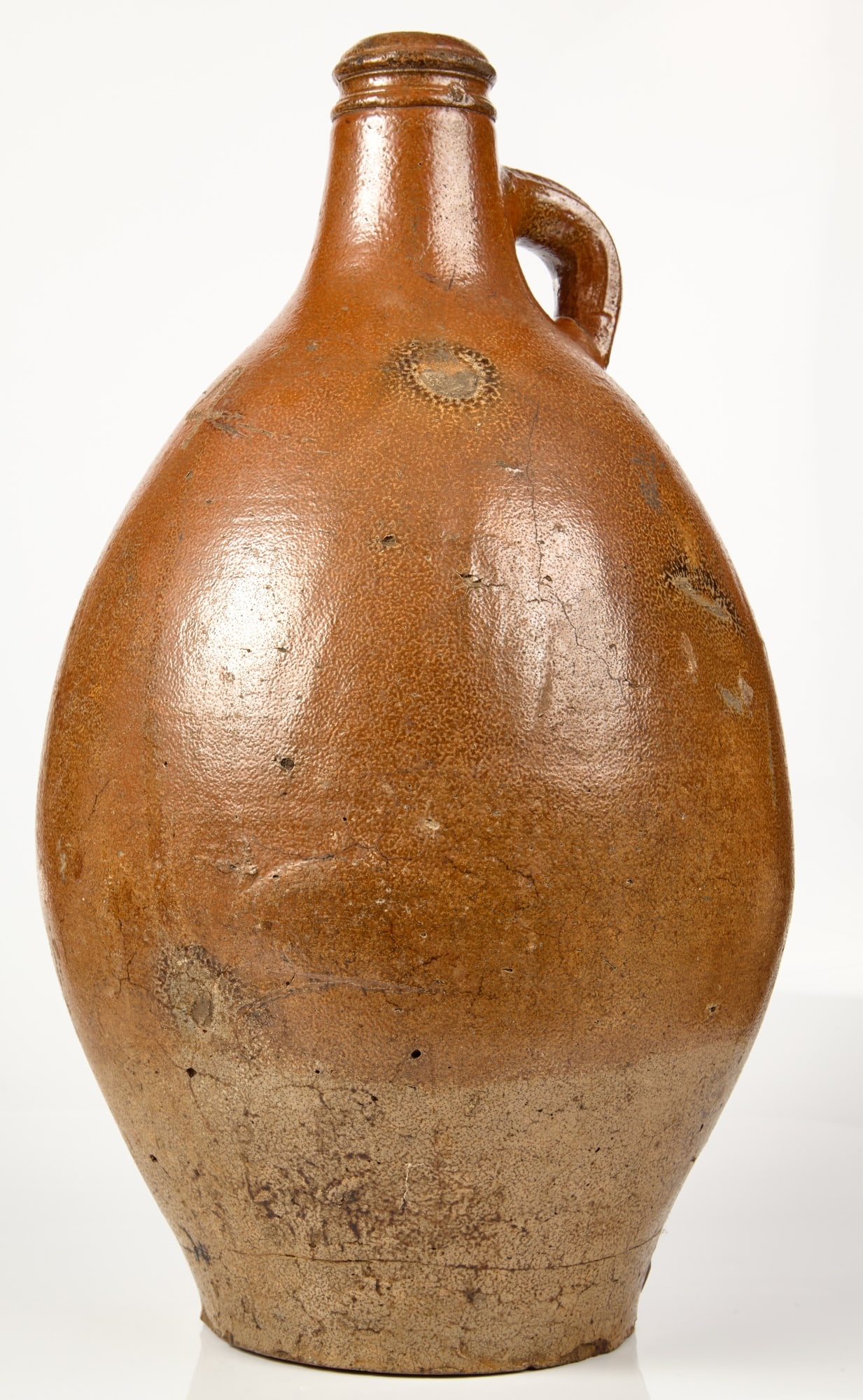 (19th c) CONTINENTAL SALT GLAZED STONEWARE JUG (1 of 9)
