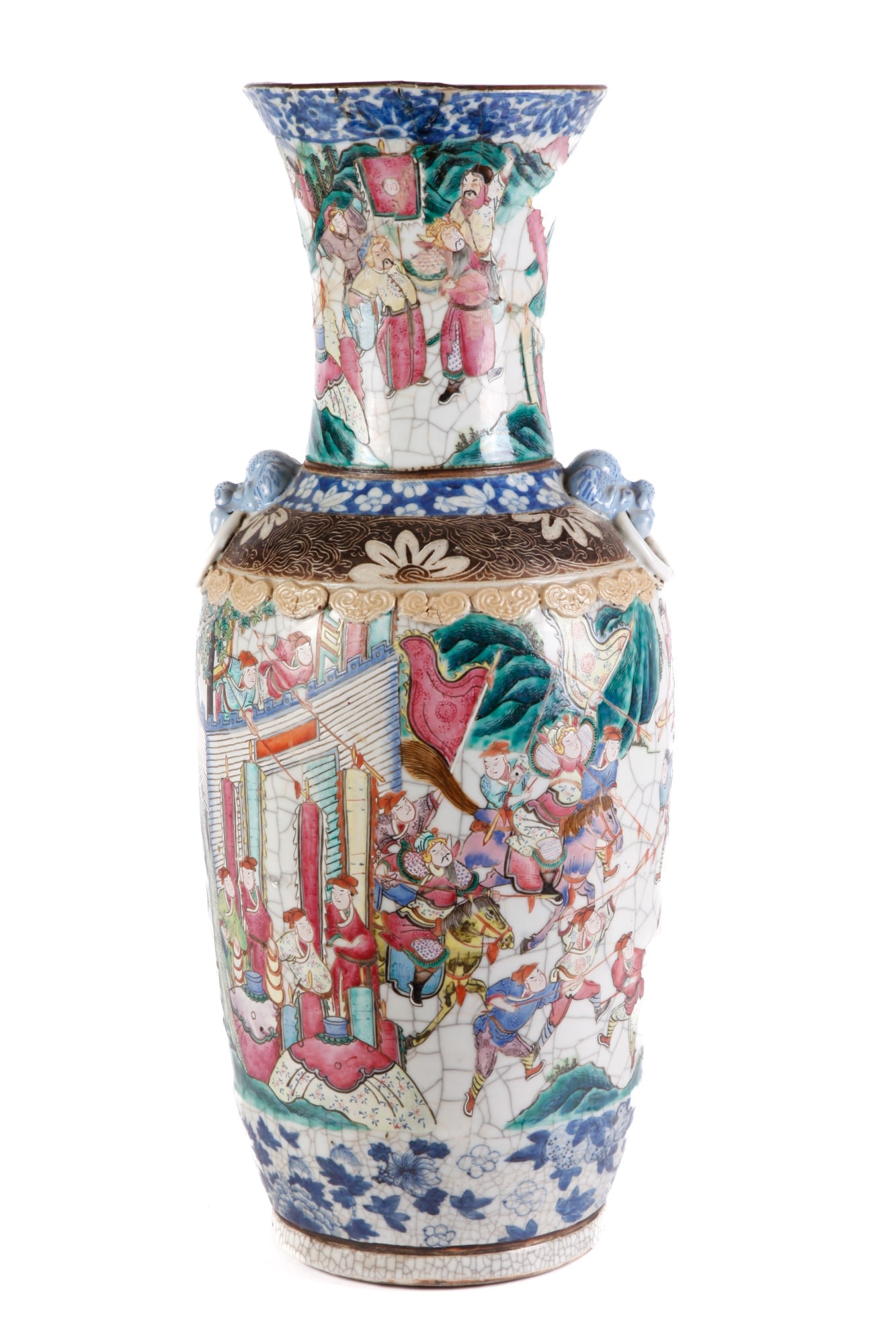 (19th c) SIGNED CHINESE FAMILLE ROSE BALUSTER VASE (1 of 20)