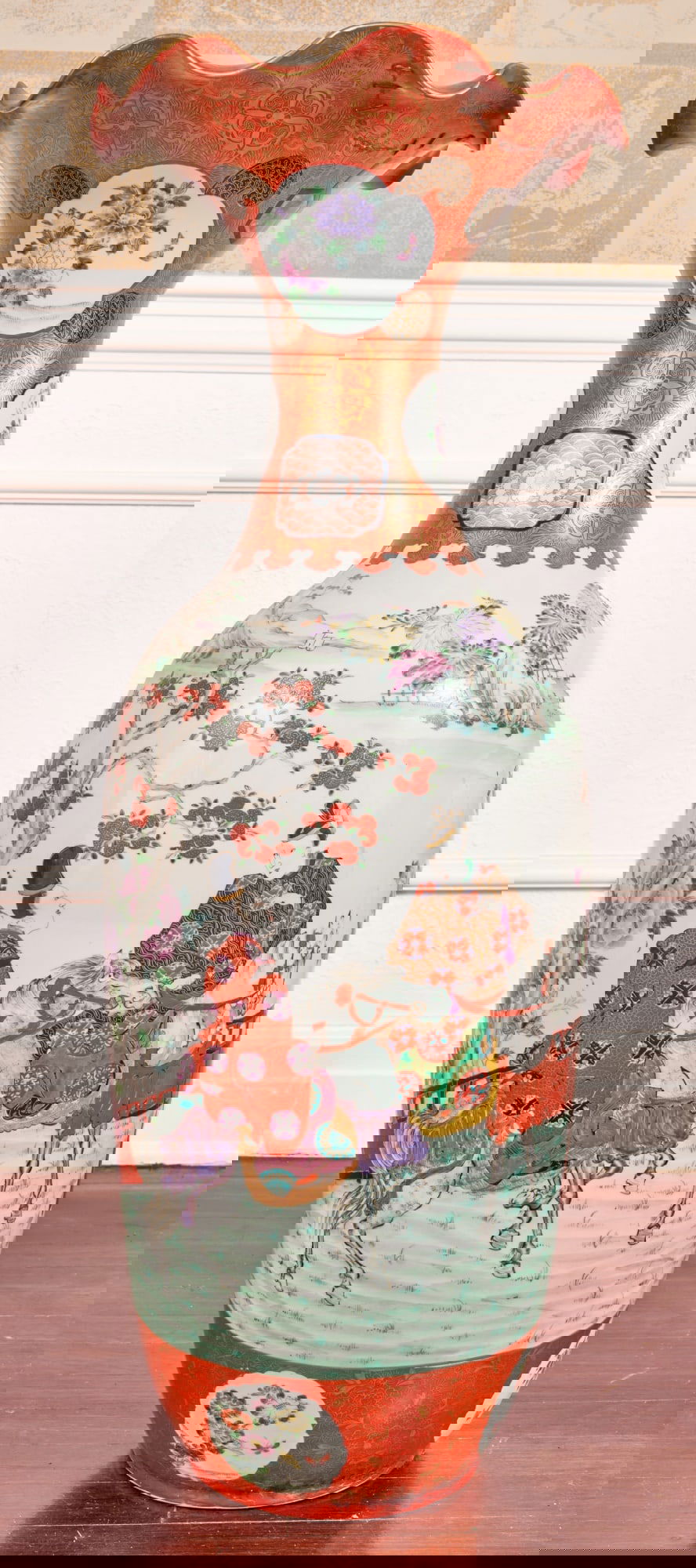 (3) FOOT JAPANESE KUTANI VASE (1 of 15)