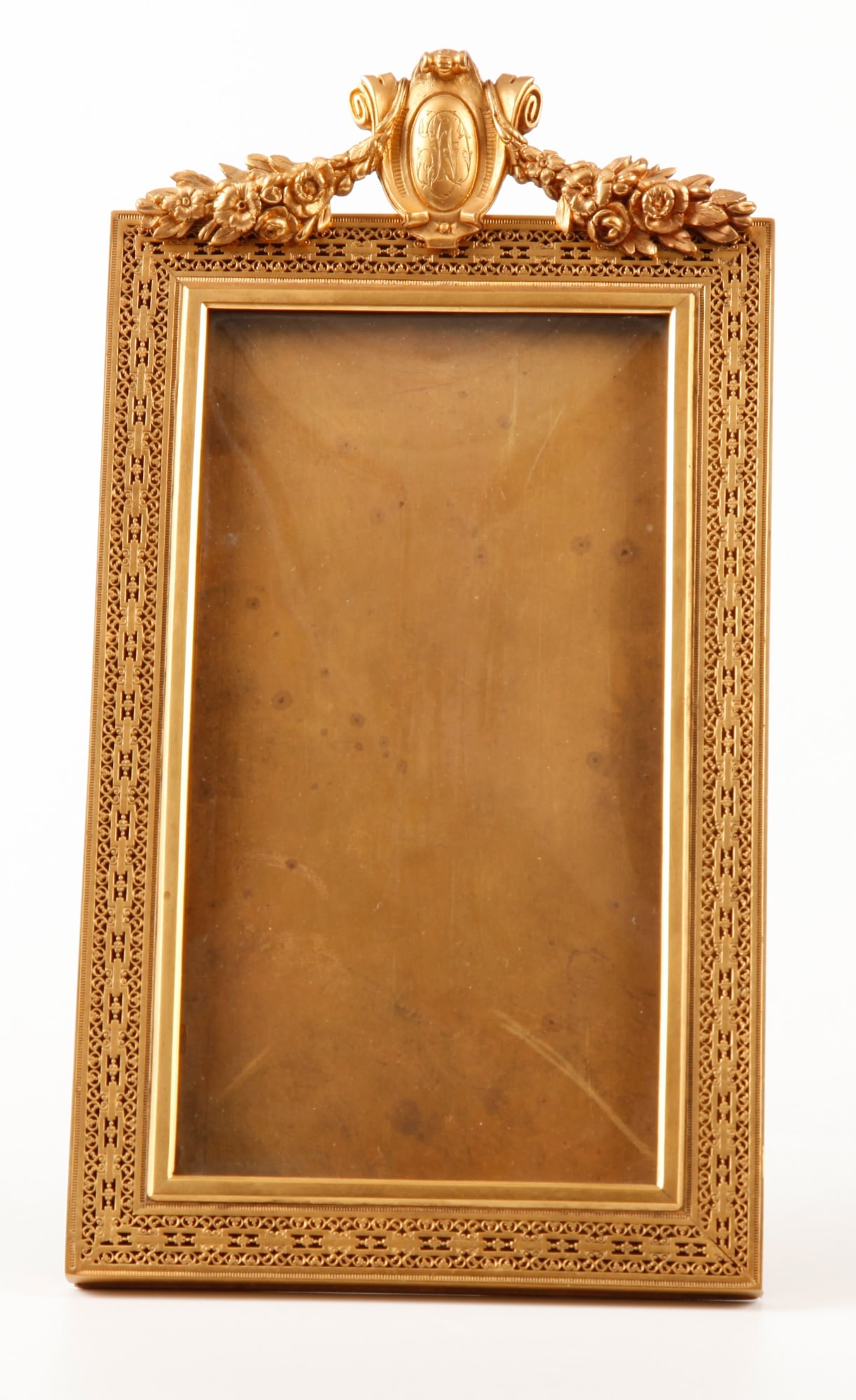 FRENCH GILT BRONZE TABLE TOP PICTURE FRAME (1 of 8)