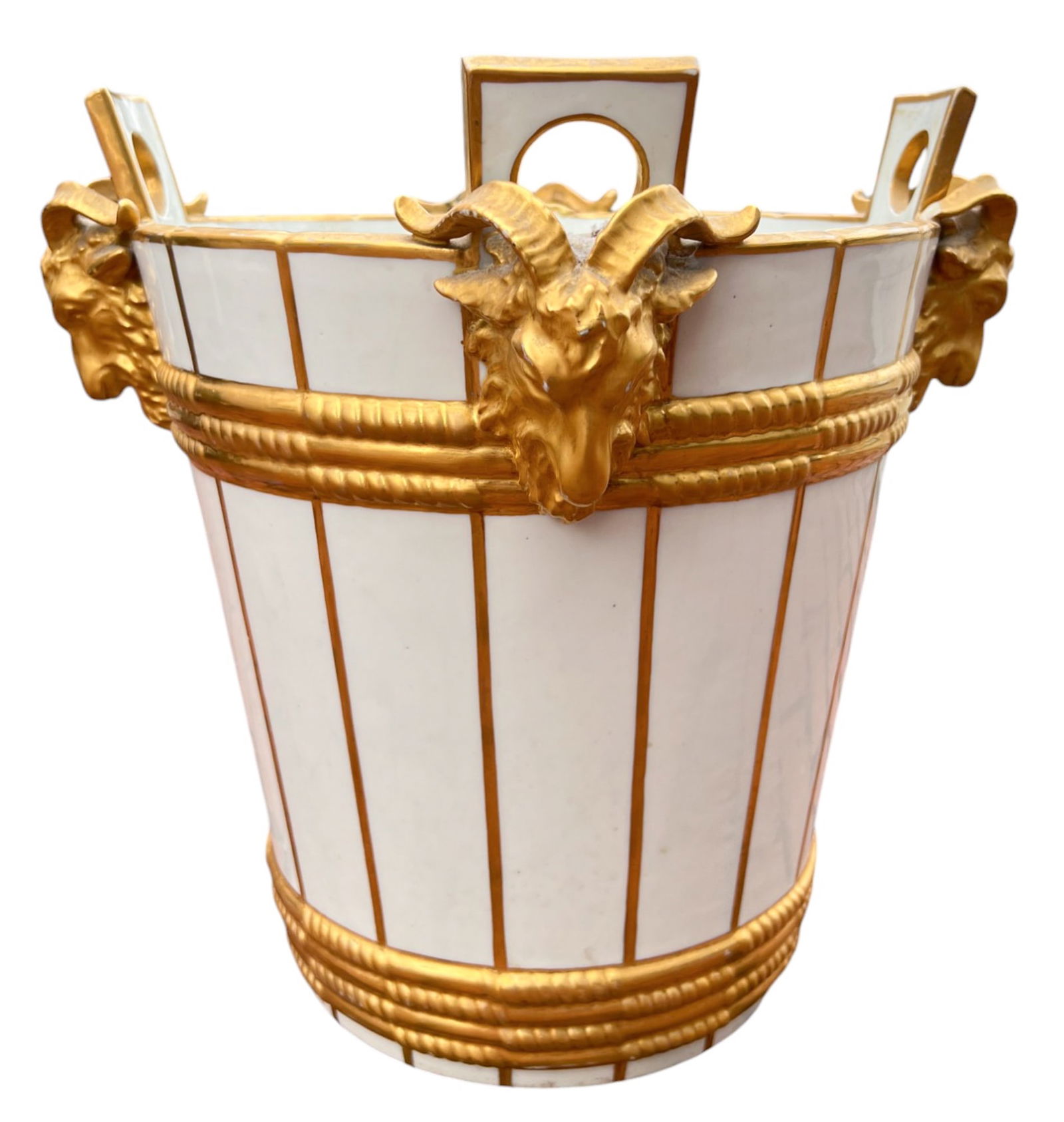 LARGE SEVRES STYLE SAMSON PORCELAIN MILK PAIL (1 of 12)