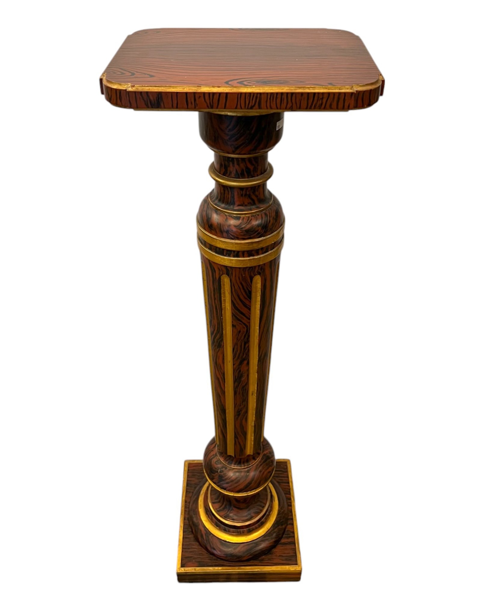 REGENCY ROSEWOOD GRAIN PAINTED PEDESTAL (1 of 9)