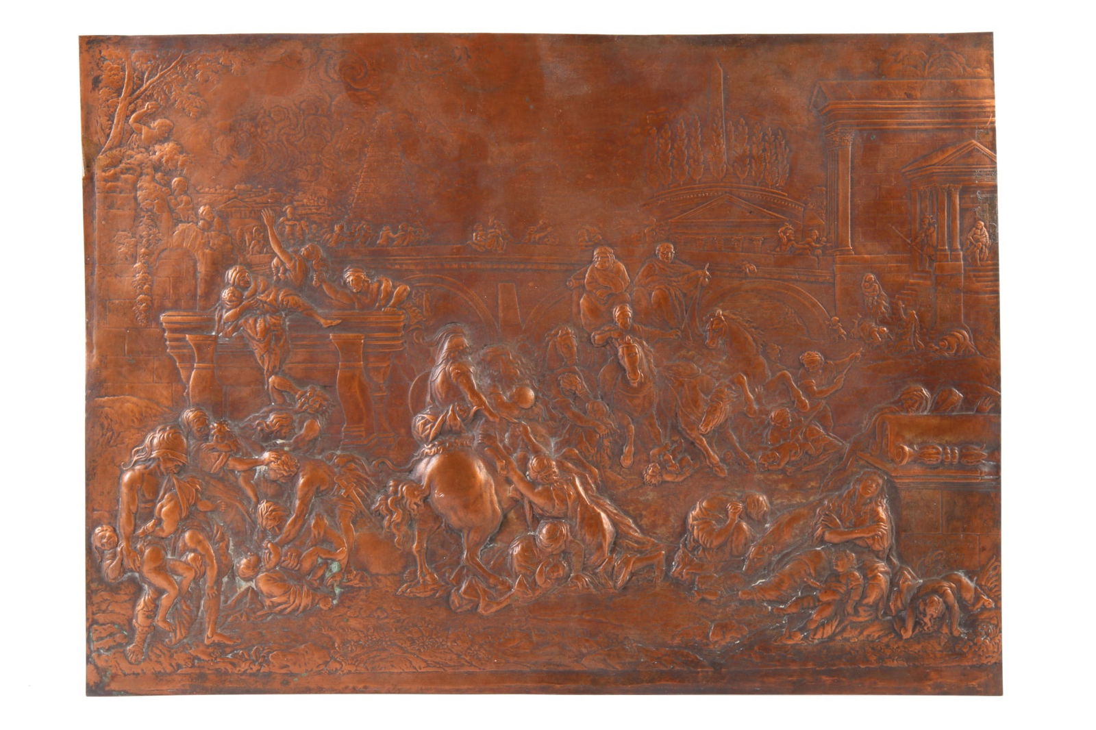 "SLAUGHTER OF THE INNOCENTS" REPOUSSE COPPER PLAQUE (1 of 14)