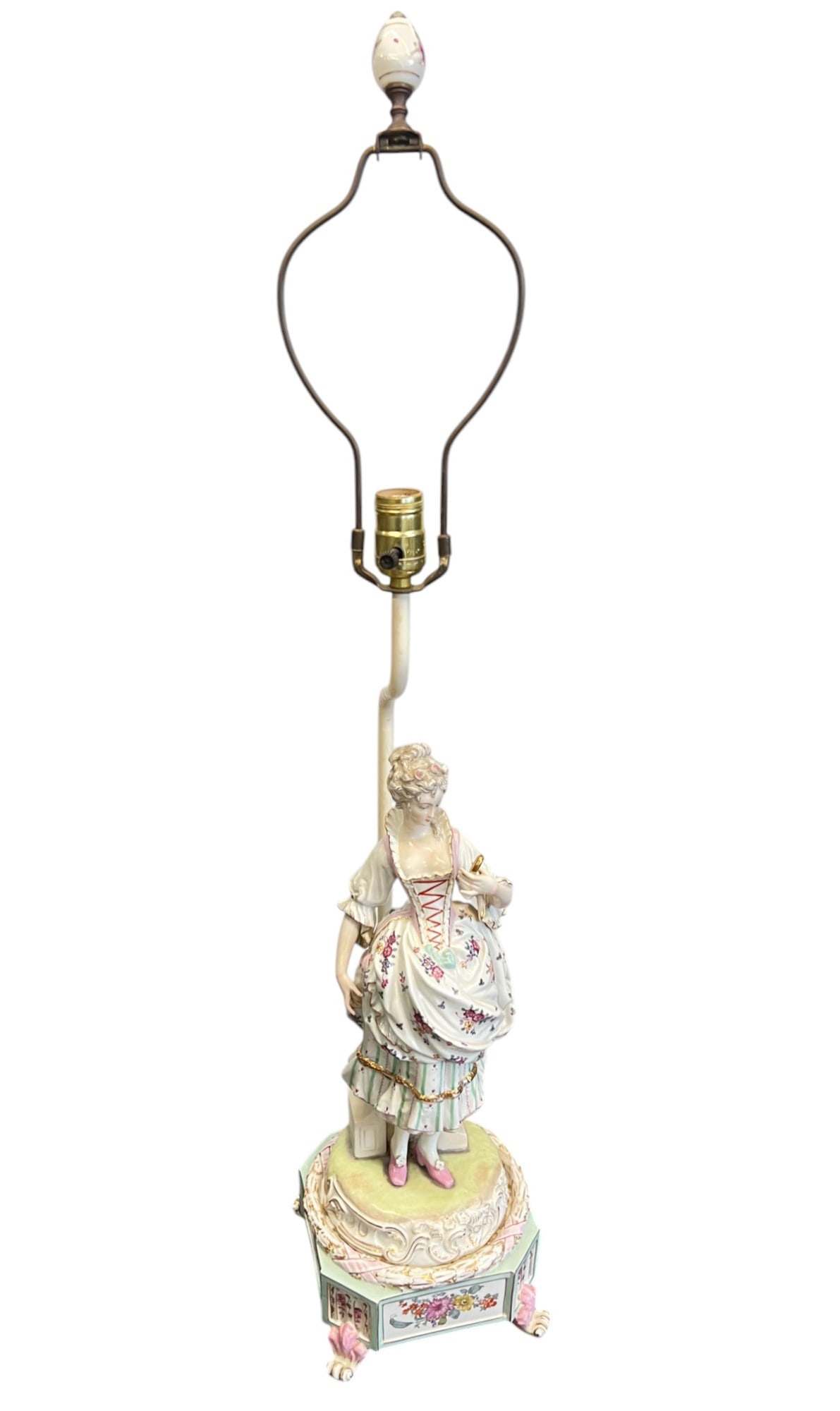 MEISSEN QUALITY FIGURAL PORCELAIN TABLE LAMP (1 of 12)