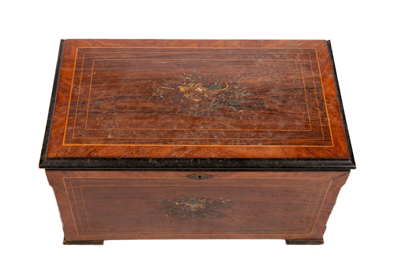 (19th c) SWISS BUTTERFLY BELLS CYLINDER MUSIC BOX (1 of 19)