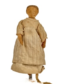 17 IN EARLY CLOTH DOLL NEEDS HELP CIRCA 1880-90