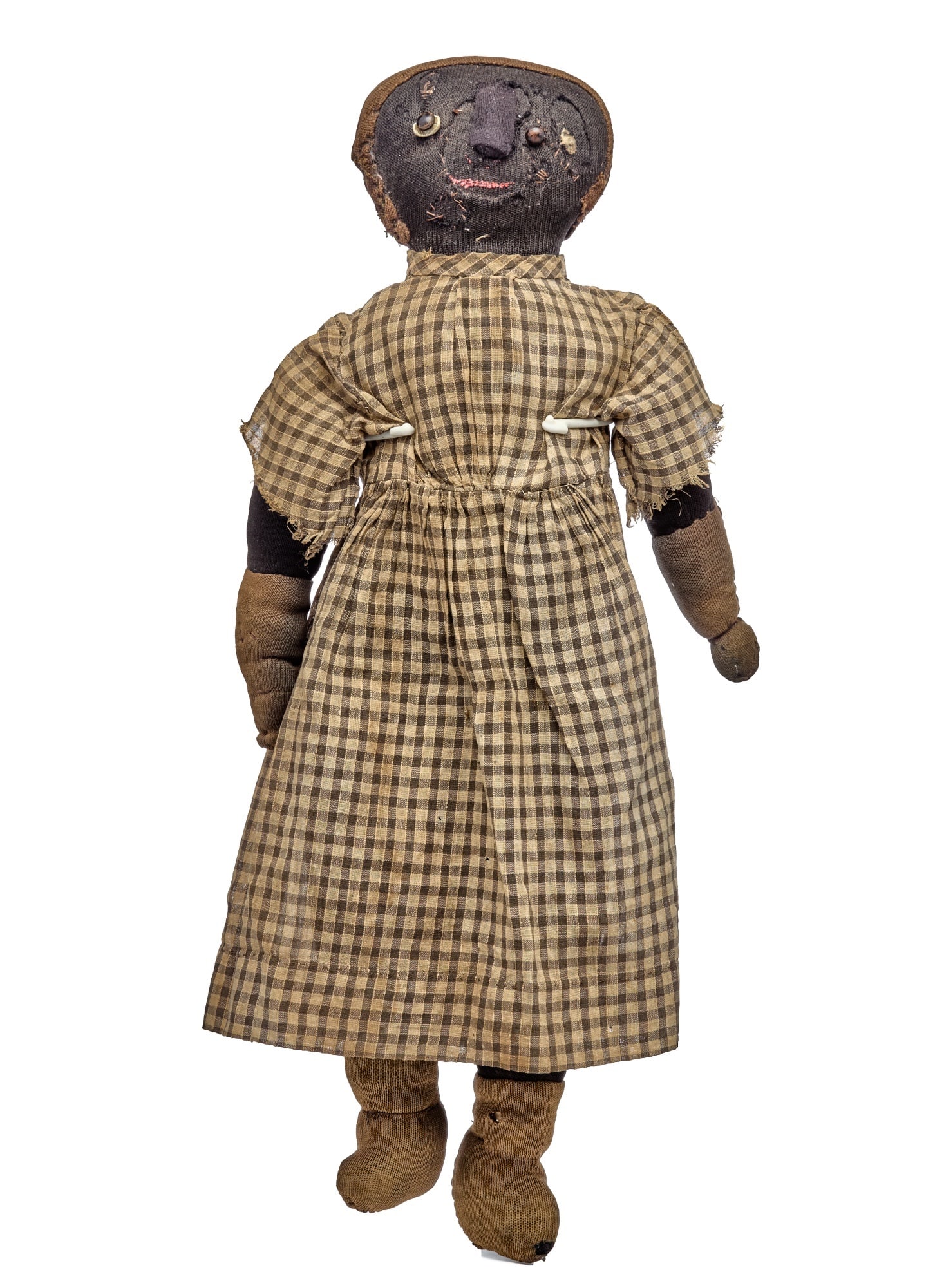 18 IN BLACK DOLL MAYBE AN ENCOUNTER WITH A DOG? (1 of 10)