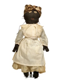 19 1/2 INCH BLACK CLOTH DOLL with PROVENANCE