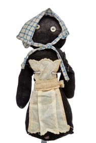 10 IN A FIT IN THE HAND EARLY CLOTH DOLL