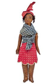 11 IN LEATHER DOLL IN LITTLE RED DRESS (1 of 10)