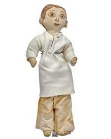 15 IN  BOY DOLL GREAT EMBROIDERED FACE