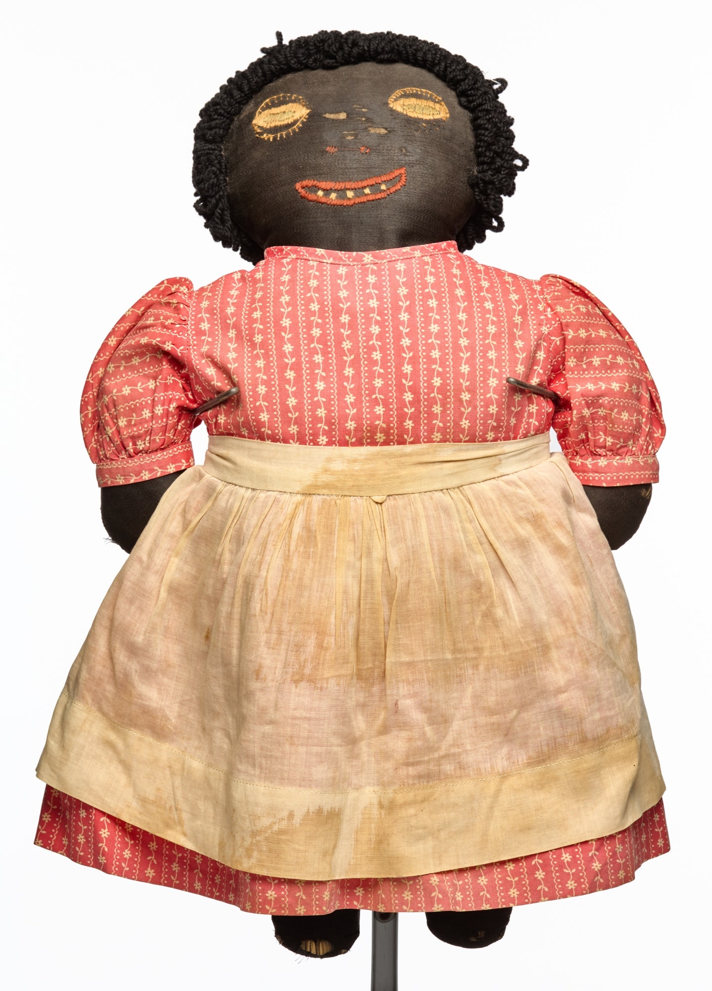 HAPPY 18 INCH EMBROIDERED FACE BLACK CLOTH DOLL (1 of 10)