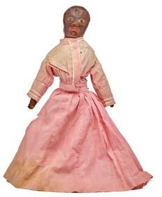 16 IN PRETTY PAINTED FACE BLACK DOLL