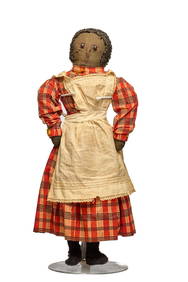 22 INCH BLACK CLOTH DOLL with PINCH RAISED NOSE (1 of 11)