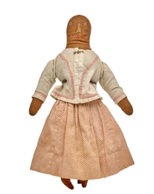 16 IN VERY INTERESTING BLACK CLOTH DOLL