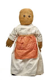BIG 22 INCH CLOTH DOLL with TICKING CLOTH BODY (1 of 11)
