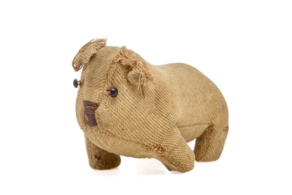 HAND MADE (19th c) CLOTH TOY DOG