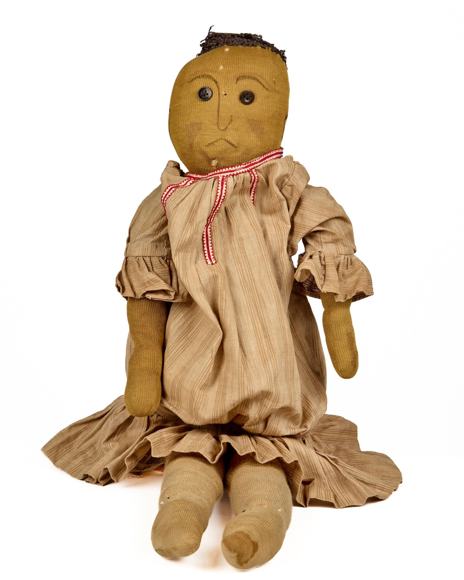 28 INCH BLACK STOCKINETTE DOLL with BRAIDED HAIR (1 of 9)