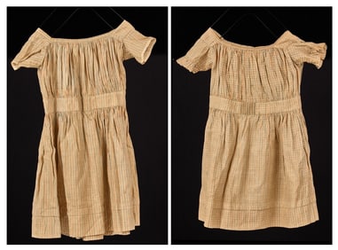 (2) HAND SEWN CIVIL WAR ERA CHILDS DRESSES