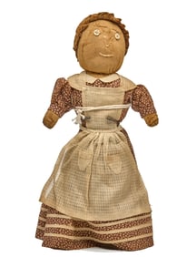 14 INCH STOCKINETTE STUMP DOLL CIRCA 1900