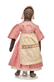 LITTLE BLACK DOLL WITH SHOE BUTTON EYES
