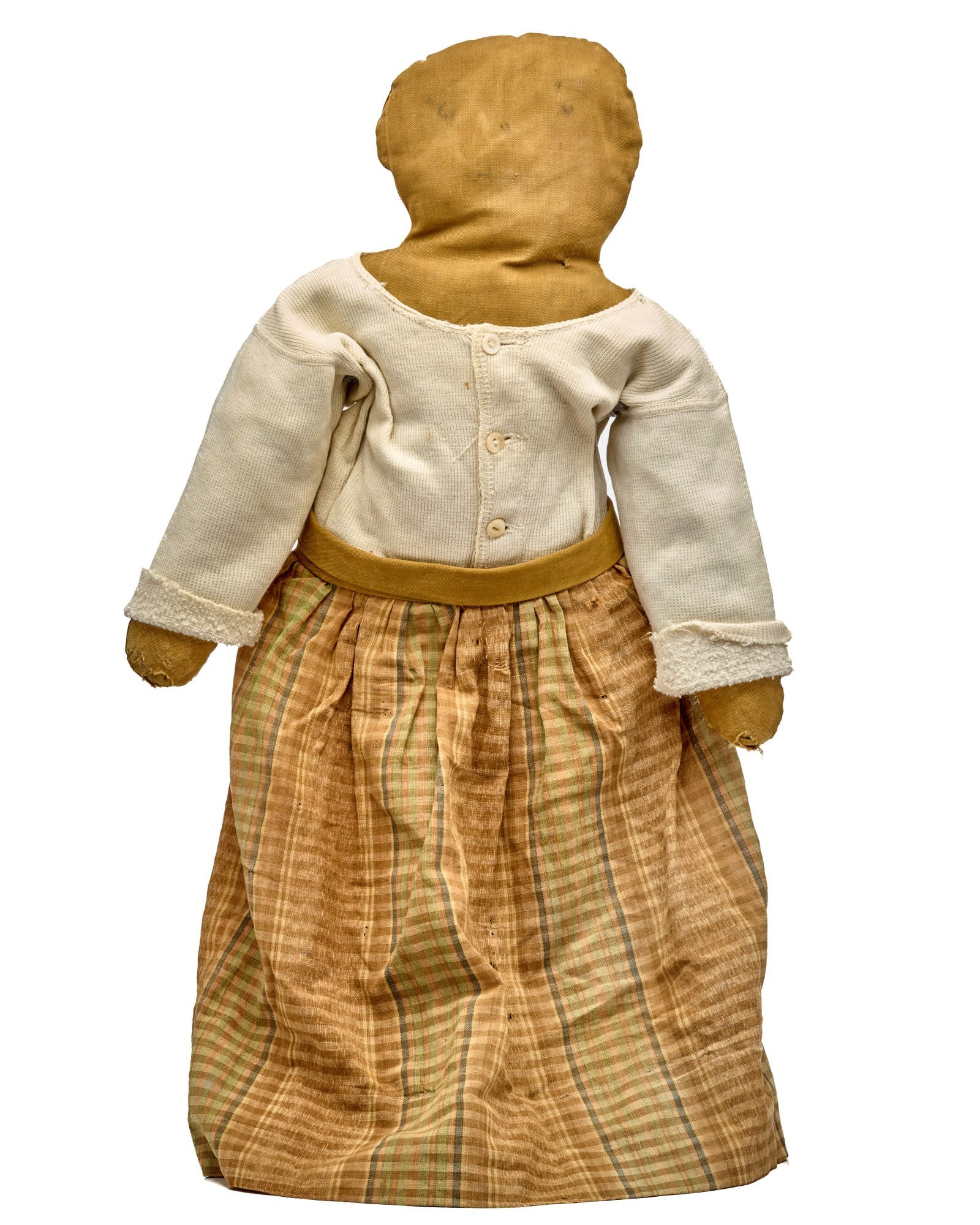 22 INCH BLACK CLOTH DOLL with UNUSUAL PENCIL FACE (1 of 14)